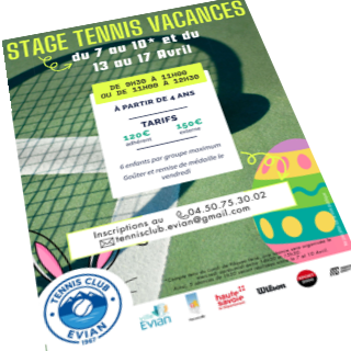 Tennis club Evian flyers A6 & affiches